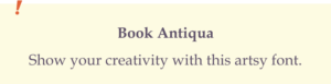 Book Antiqua