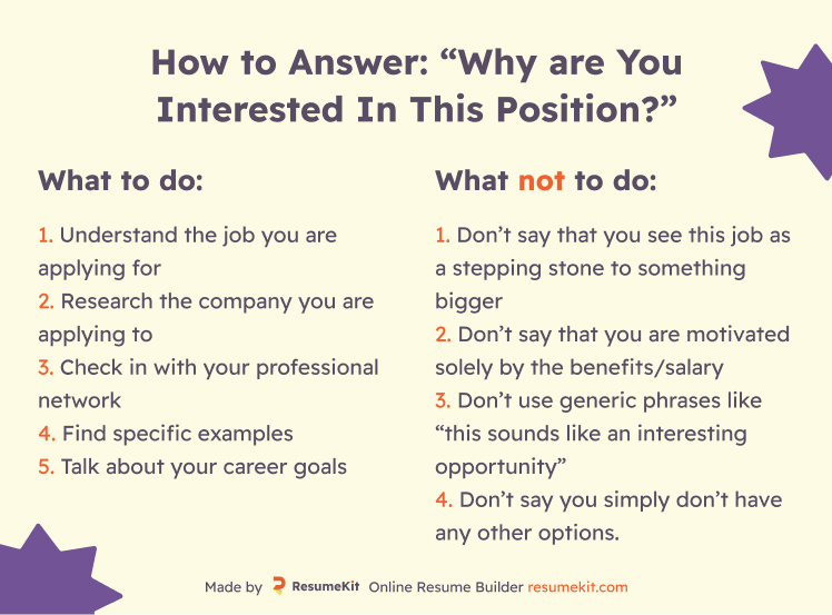 How To Answer Why Are You Interested In This Position 