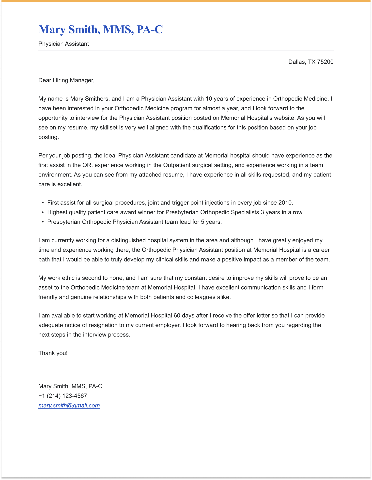 Letter Of Interest Vs Cover Letter Difference Tips And Examples Cover Latter Example 1