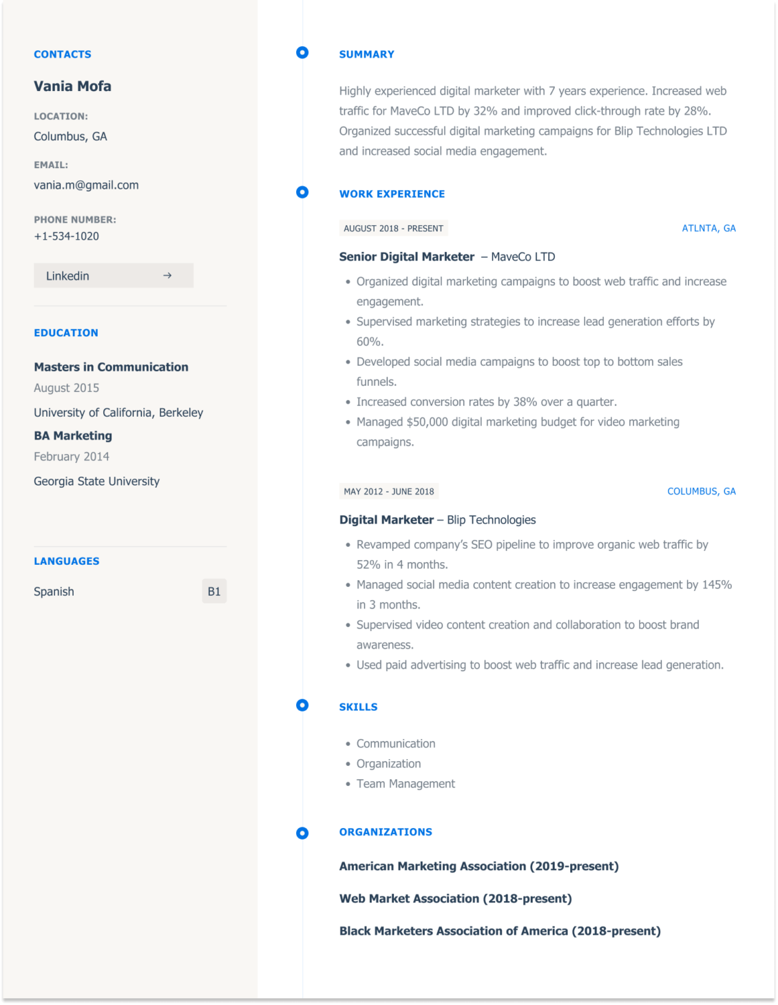 resume reverse chronological order overlapping dates