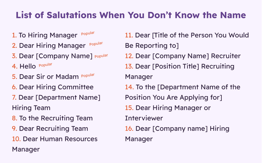 How To Address A Cover Letter Without A Name 5 Salutations 