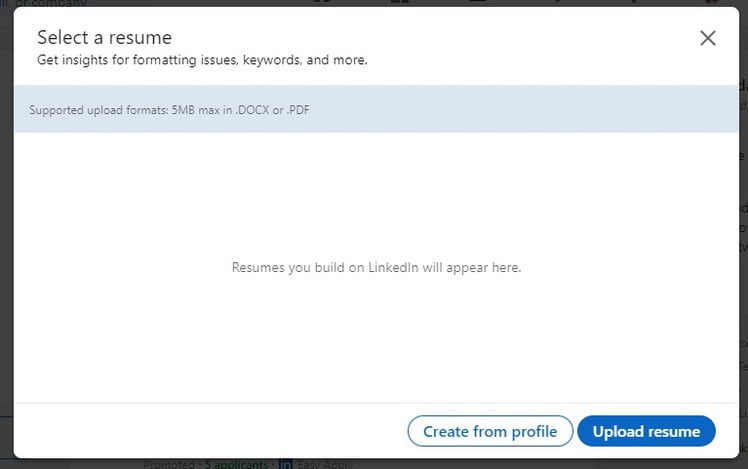 how to apply resume in linkedin
