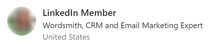 Linkedin headline for CRM marketing