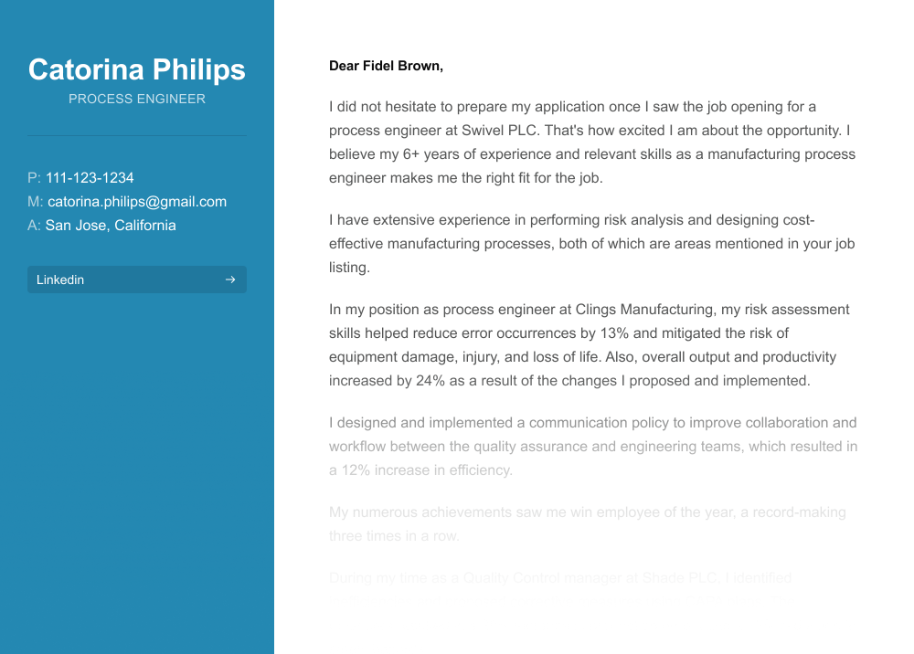 How To Write A Process Engineer Cover Letter   Top Banner Img 