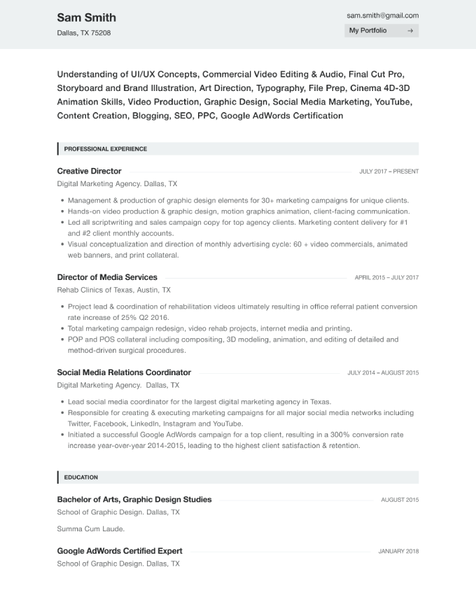 Digital Marketing Specialist Resume Sample And Tips From Hr Pros