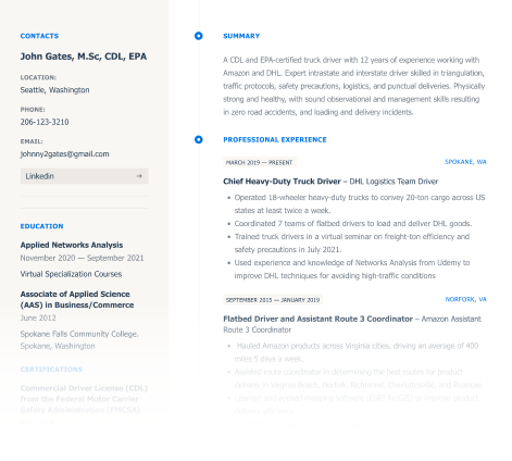 Truck Driver Resume Advice From HR Pros