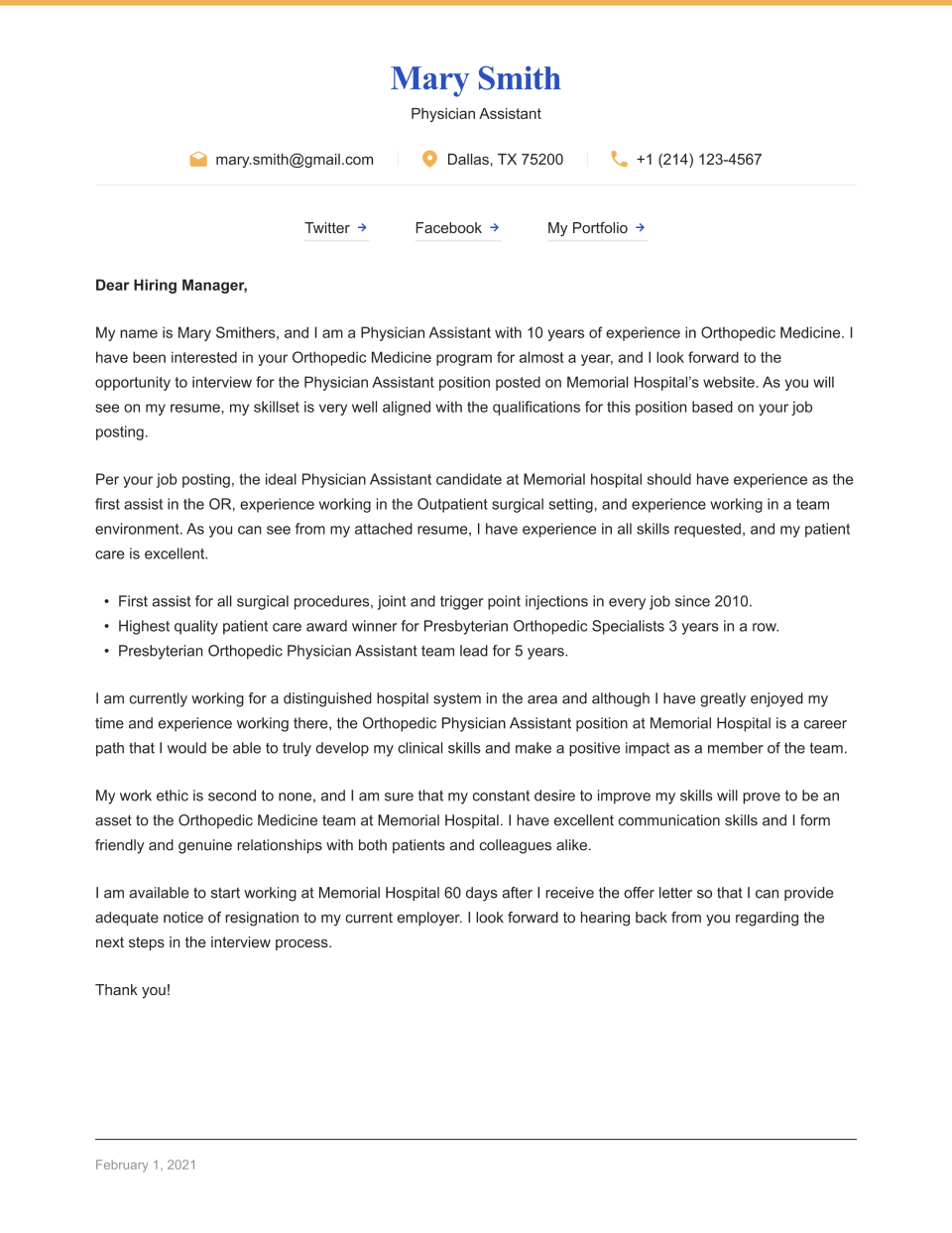 completely free cover letter templates